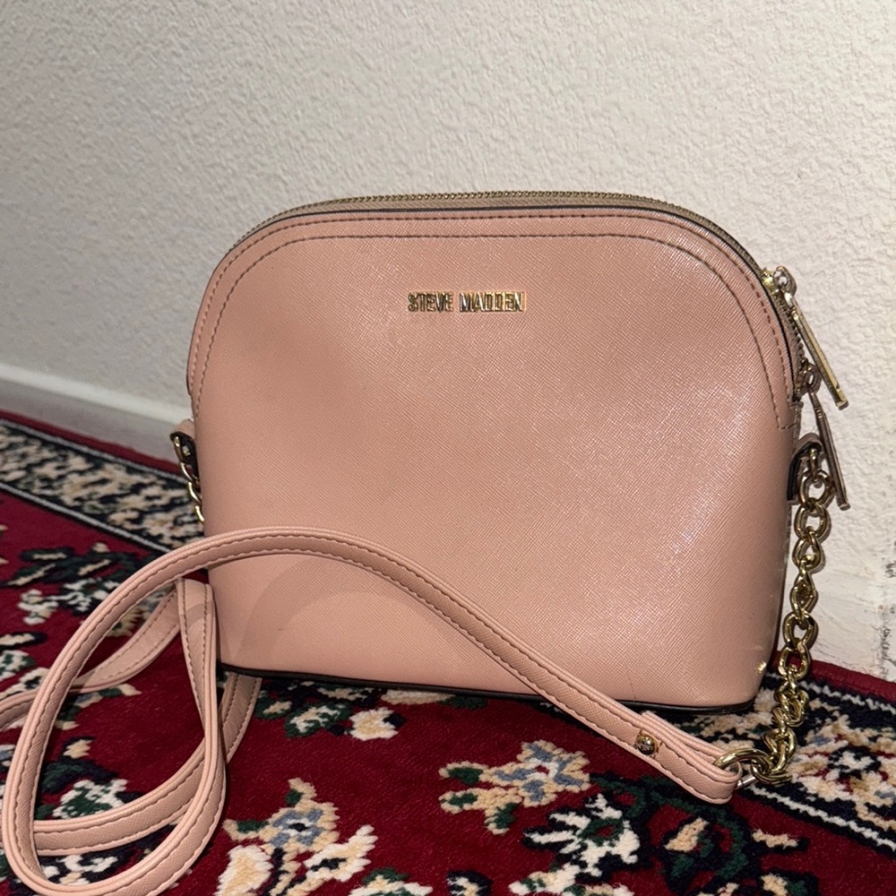 Steve Madden Pink Crossbody Bag with Textured Leather